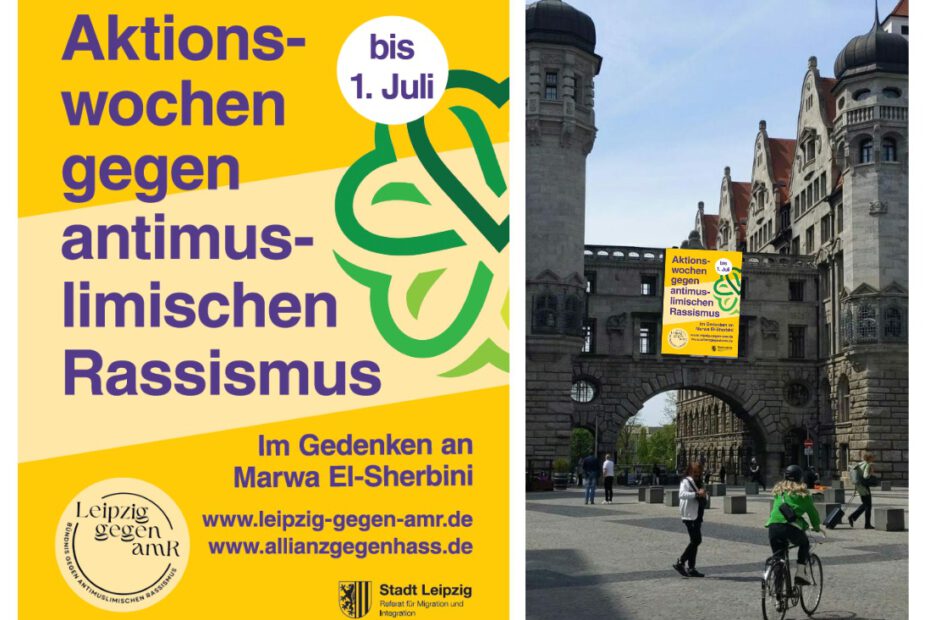 Banner am Burgplatz, Neues Rathaus, zu den Aktionswochen