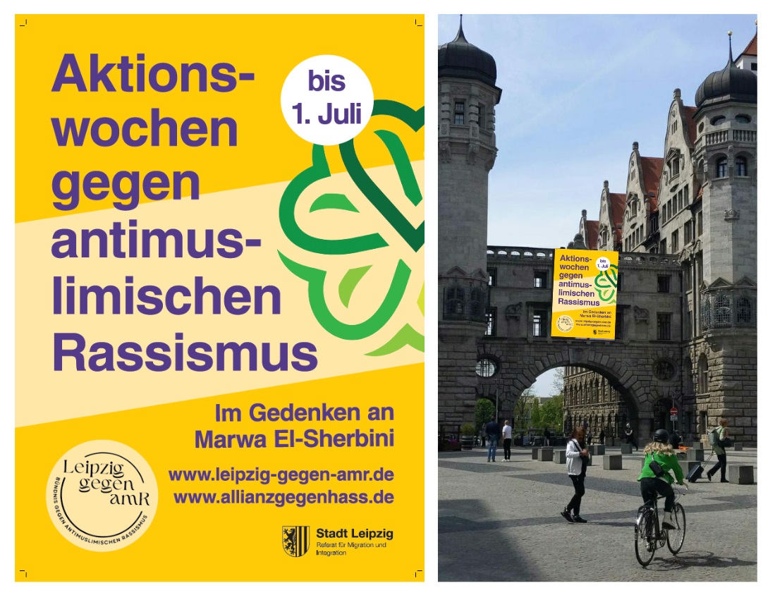 Banner am Burgplatz, Neues Rathaus, zu den Aktionswochen